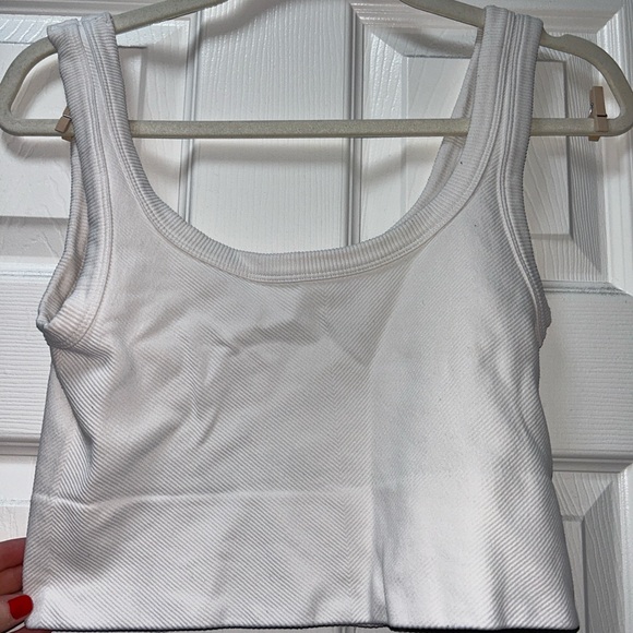 By Together White Ribbed Tank Top - Picture 7 of 7